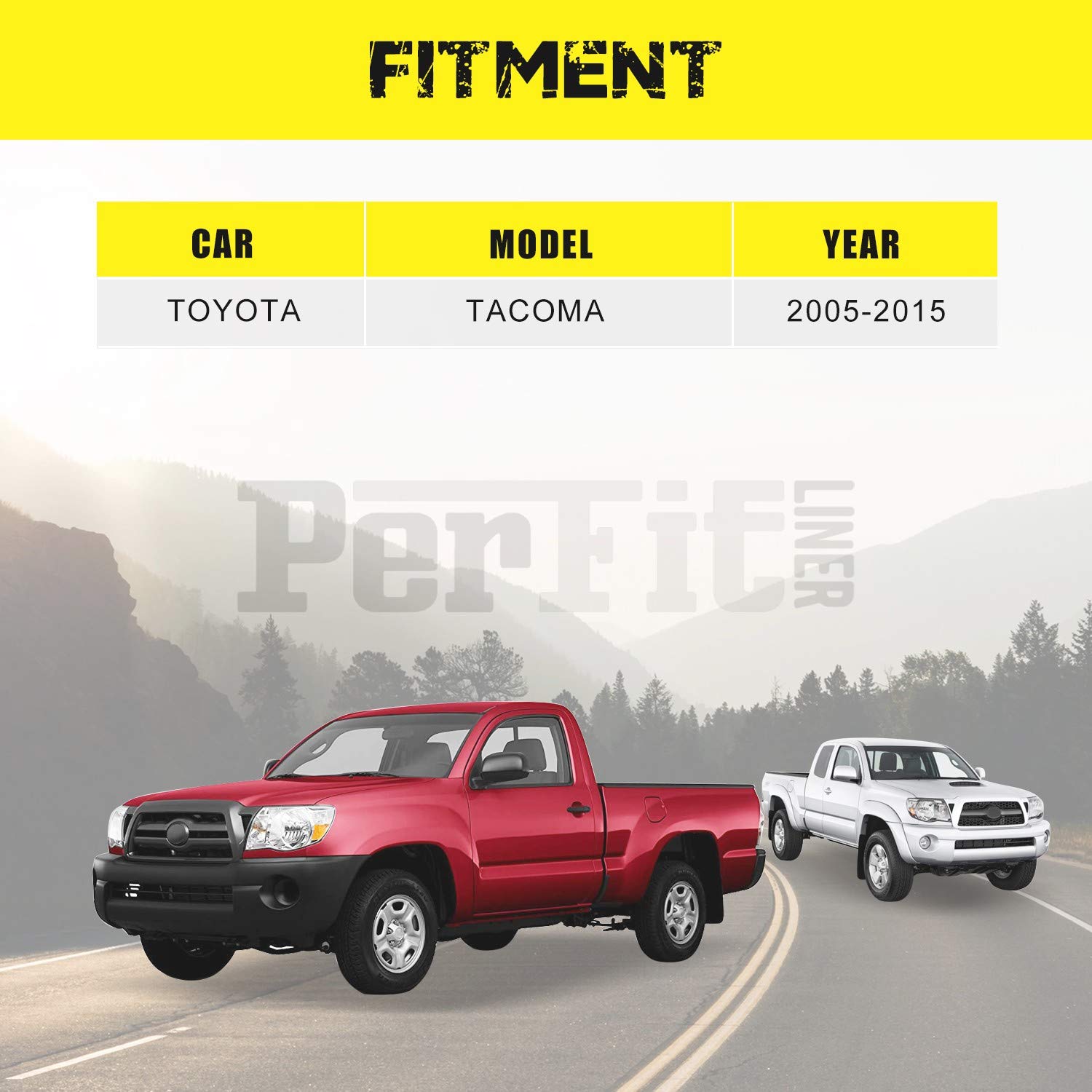 Chrome Steel Rear Step Bumper Assembly with Pads, Brackets & License Plate Lights for 2005-2015 Toyota Tacoma (TO1103113) - Perfect Fit, Durable Protection for Off-Road & Towing
