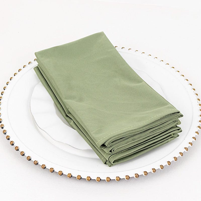 5 Premium 20x20 Inch Scuba Polyester Dinner Napkins - Soft & Absorbent for Fine Dining, Weddings & Formal Events