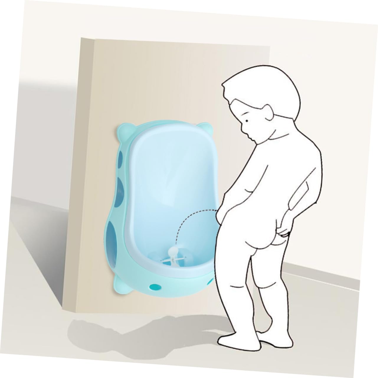 BIUDECO Toddler Potty Training Urinal for Boys & Girls - Portable Standing Pee Trainer with Non-Slip Base, Sky Blue - Ideal for Home, Travel & Daycare Use