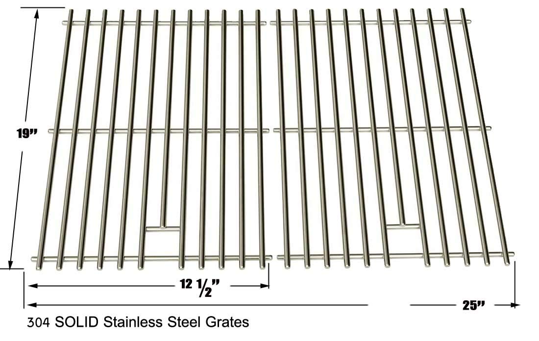 Grill Pro BBQ Repair Kit - 3 Stainless Steel Burners, Heat Plates & Grates - Compatible with Models 226454, 226464, 236454, 236464 - Perfect for Outdoor Cooking, Backyard Grilling & BBQ Maintenance
