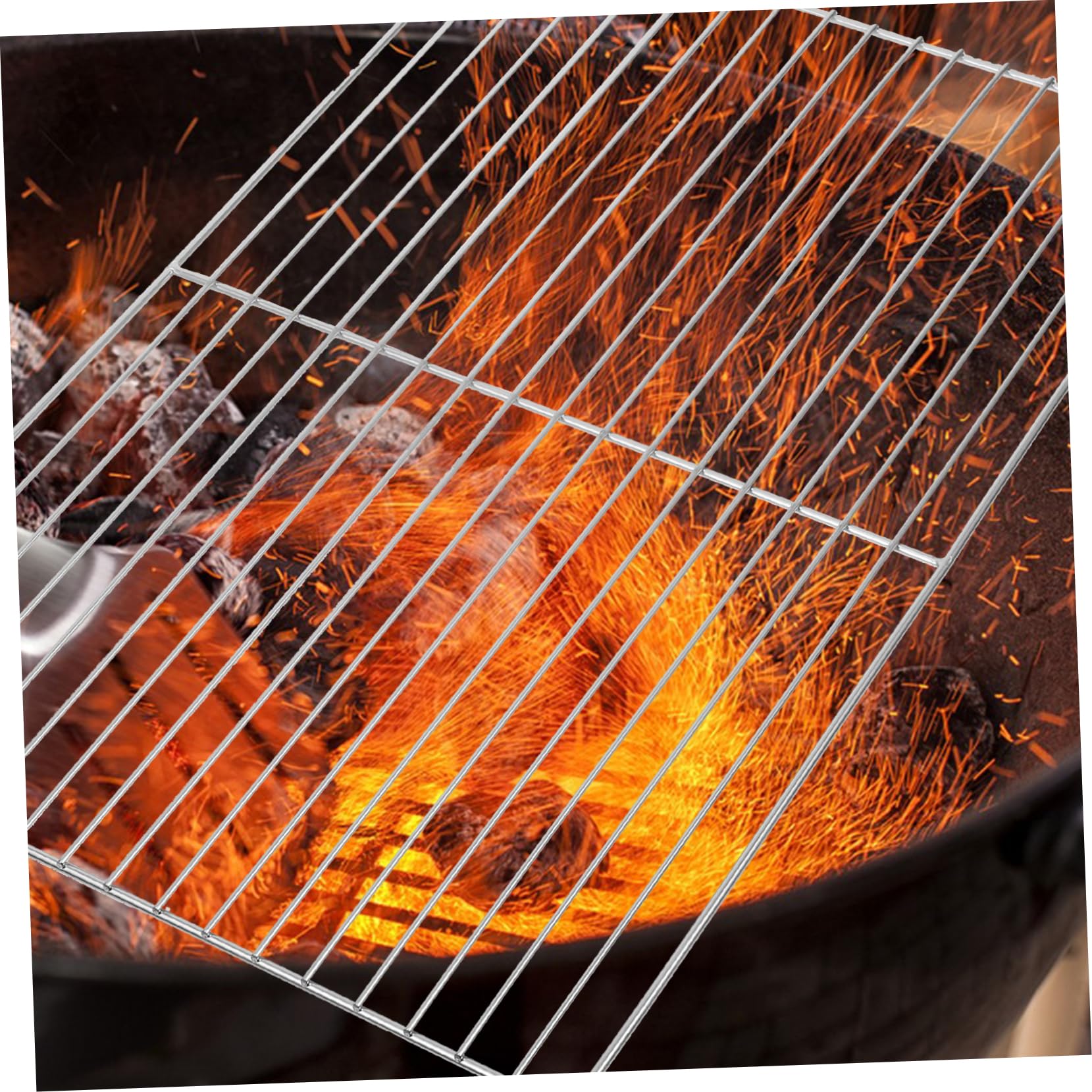 Best Air Fryer Accessories & Outdoor Grill Wire Rack - Chicken Grill Basket, Kettle Grill Grate & Charcoal Smoker for BBQ, Camping & Backyard Cooking
