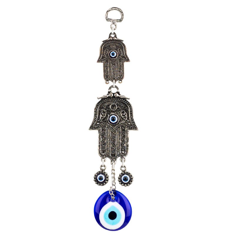 Hamsa Evil Eye Wall Decor - Spiritual Protection Amulet for Home, Office & Gift - Boho Chic Wall Hanging for Bedroom, Living Room & Meditation Space