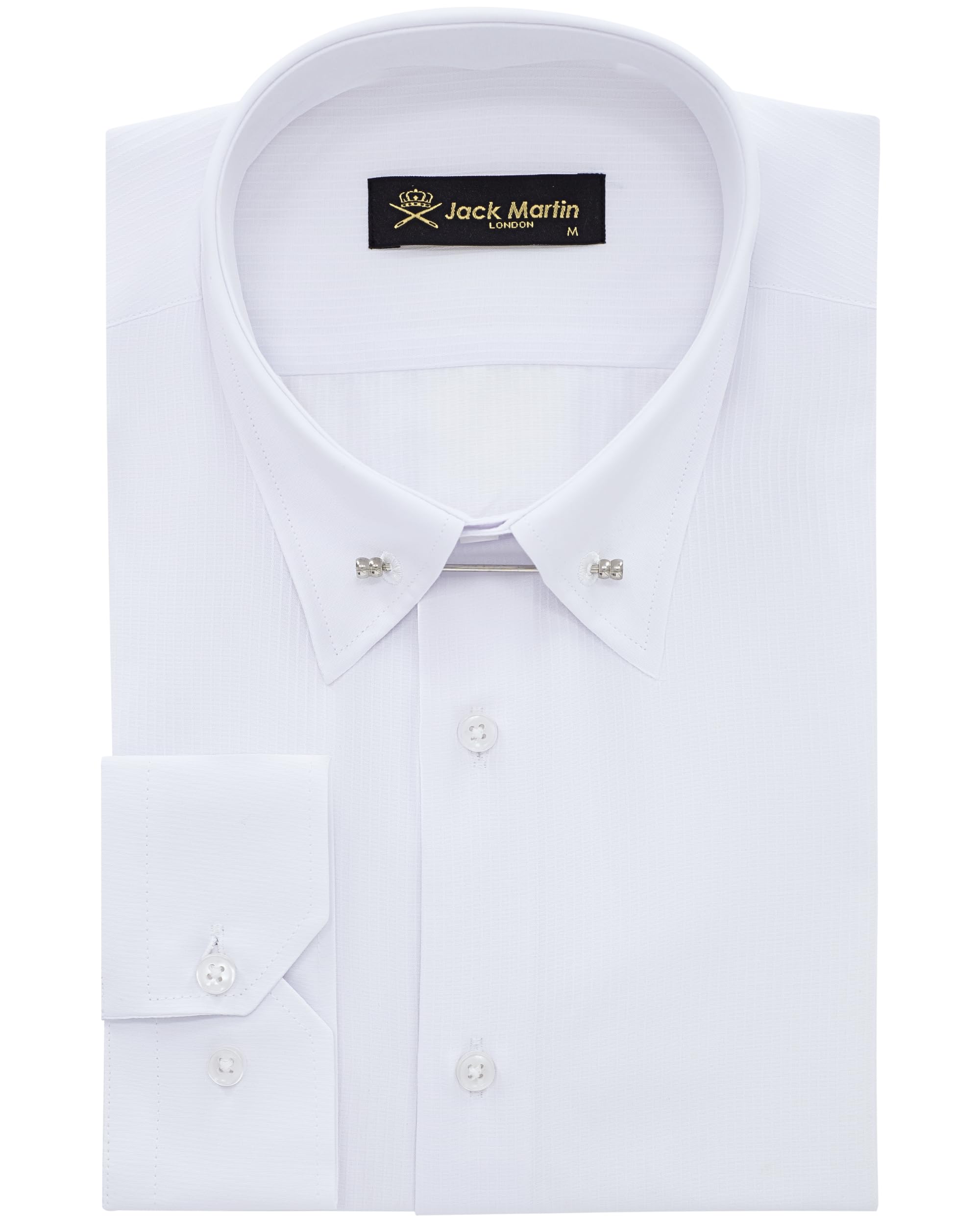 Men's Pin Collar Long Sleeve Dress Shirts | Stylish Button Up Shirts for Office, Business & Formal Occasions