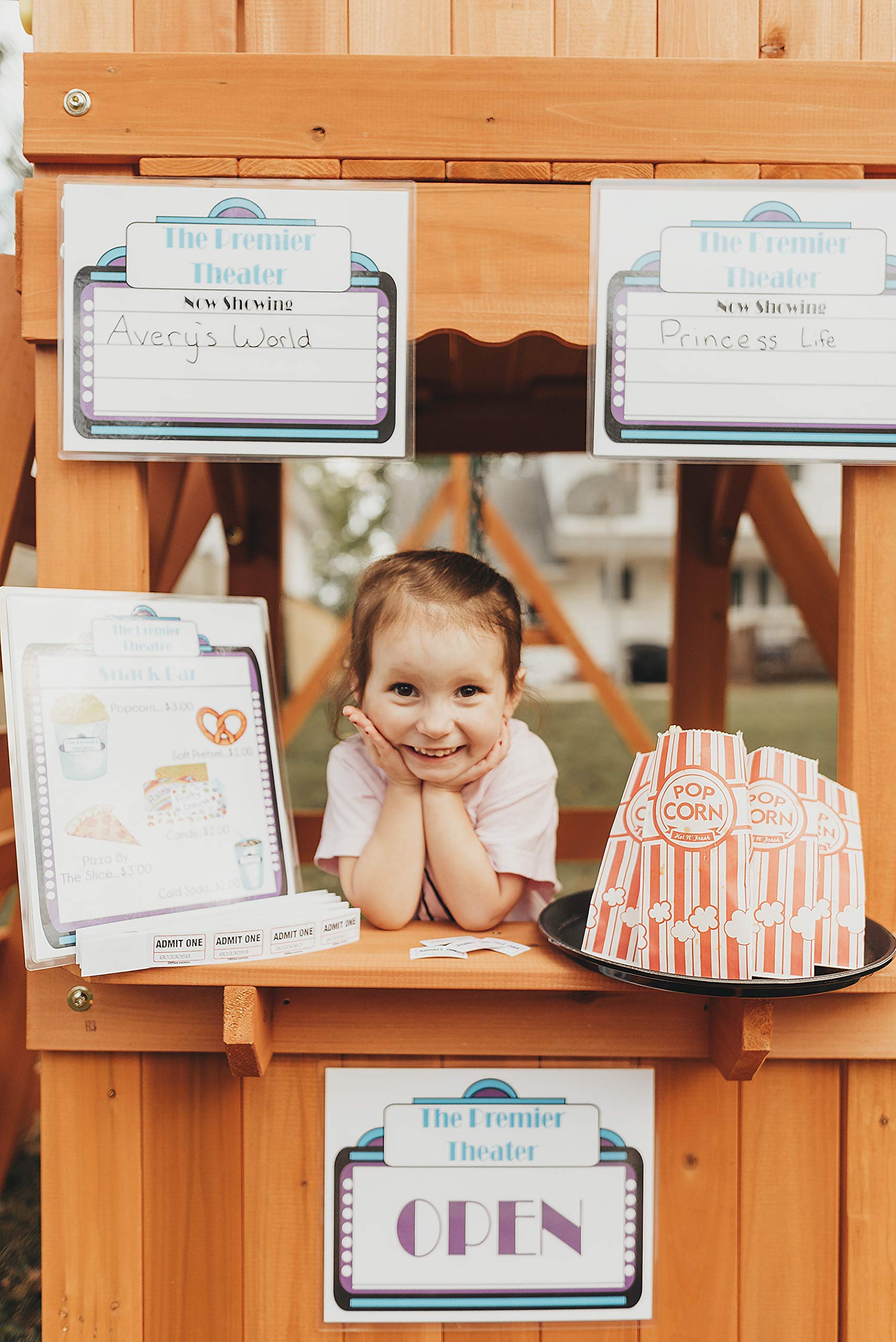 Kids Pretend Play Movie Theater Set - Fun Family Movie Night Toy for Children | Perfect for Role Play, Birthday Gifts & Indoor Entertainment