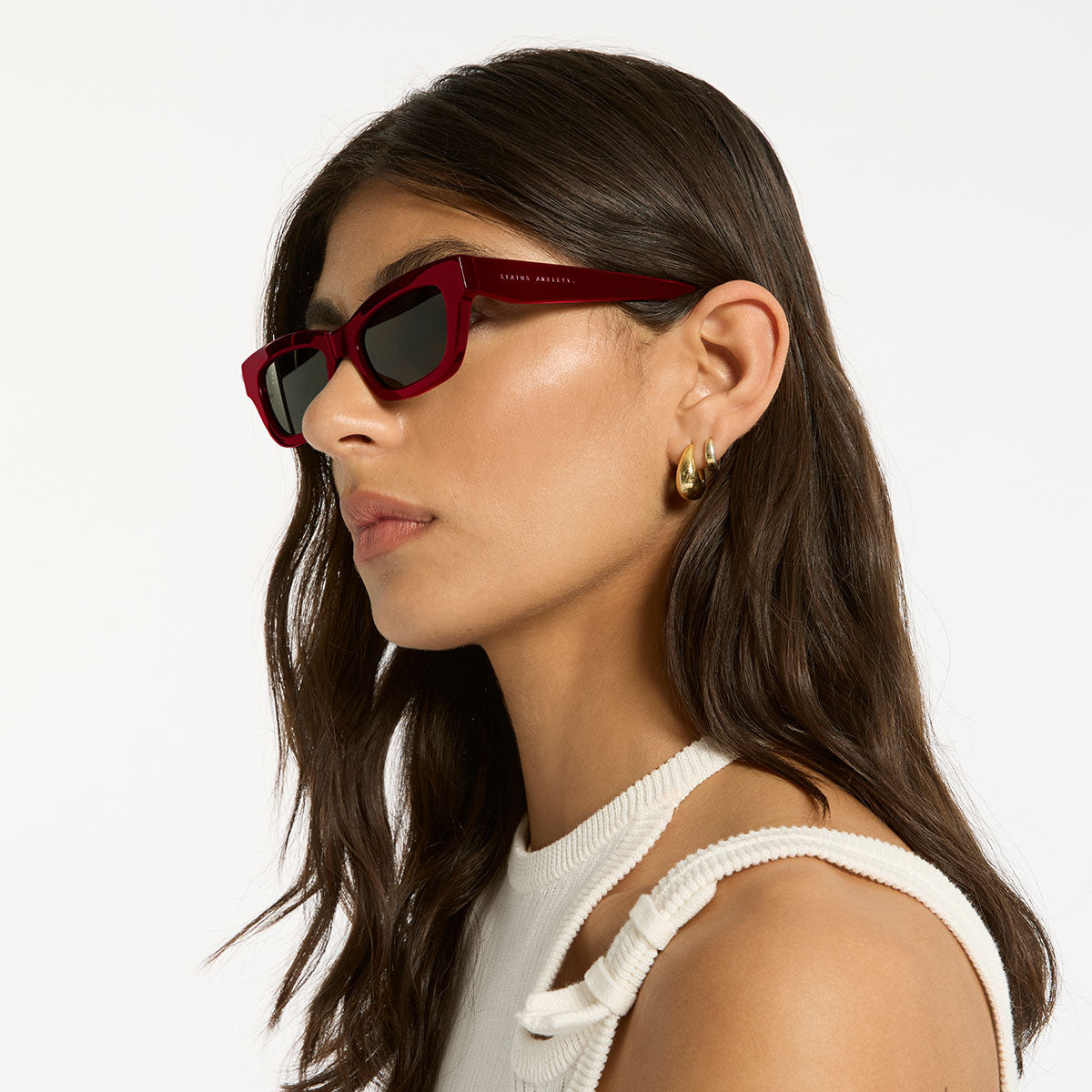 Levity Sunglasses for Women & Men - Trendy Cherry Red UV Protection Shades for Outdoor Activities, Driving, and Beach Vacations