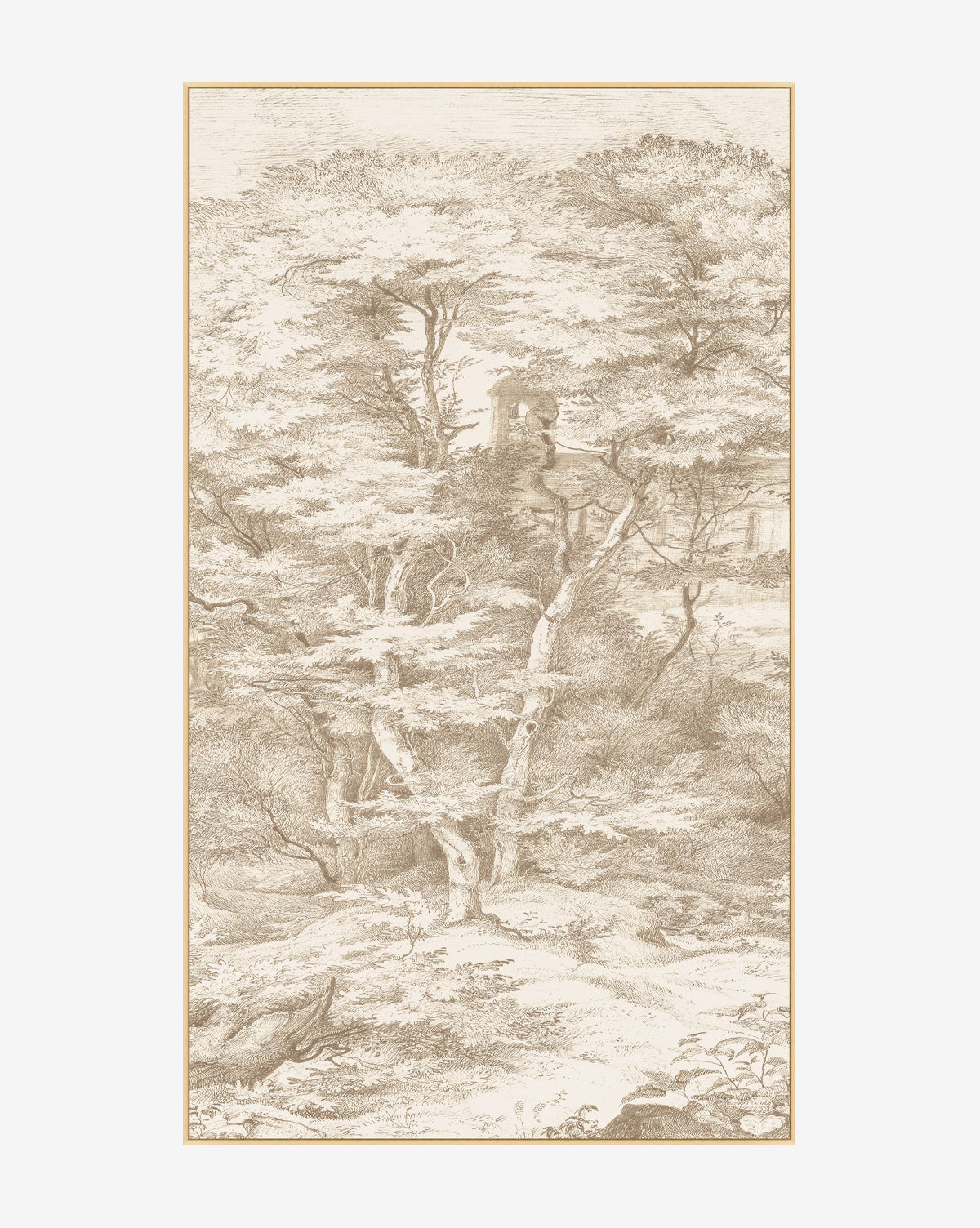 Neutral Toile No. 1 - Classic French Floral Pattern Fabric for Home Decor, Upholstery & DIY Crafts | Perfect for Curtains, Pillows & Wall Art