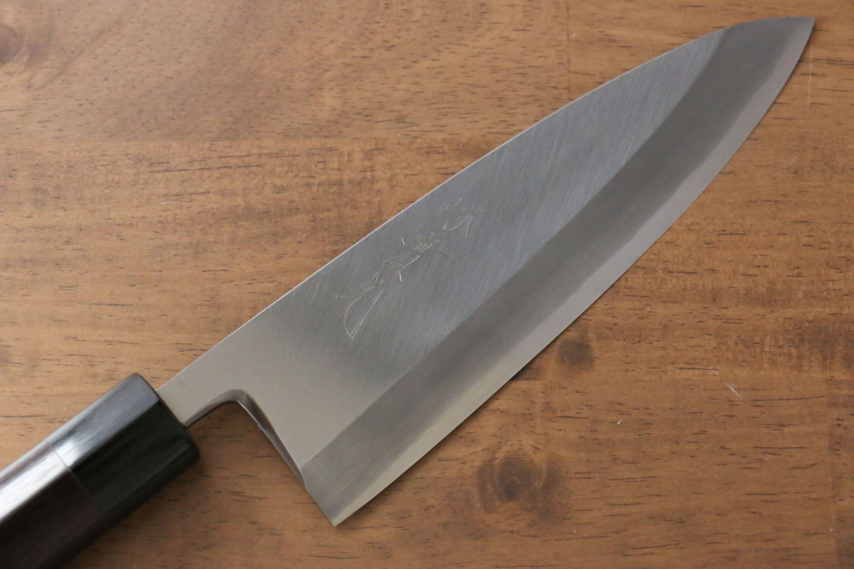 Jikko Silver Steel No.3 Deba Knife 180mm - Premium Japanese Kitchen Knife with Shitan Handle for Sushi, Fish Filleting & Meat Cutting - Professional Chef & Home Cooking Essential