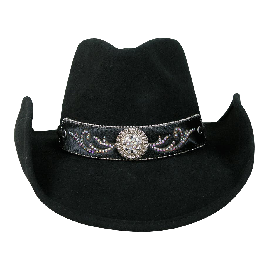 Bullhide Hangin' Out Felt Cowboy Hat for Men & Women - Western Style Black Cowboy Hat for Rodeo, Country Music Festivals & Outdoor Adventures