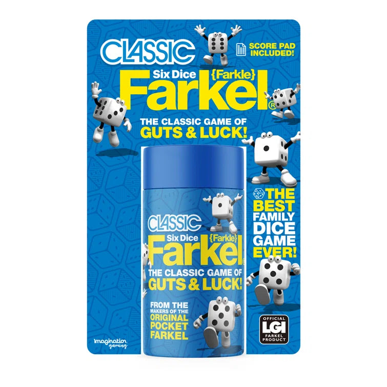 Classic Farkel Dice Game Set with Storage Canister - Fun Family Board Game for Parties, Travel & Game Nights