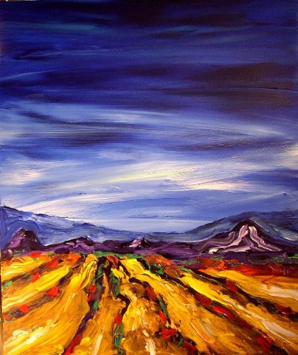 Modern Abstract Impressionist Art Deco Oil Painting on Canvas - Signed with Certificate of Authenticity - Stretched Gallery Wrap - Fine Art Wall Decor for Living Room, Bedroom & Office
