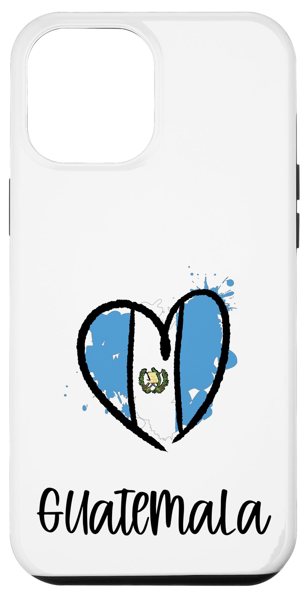 iPhone 12 Pro Max Case - Guatemalan Heart Art Design | Durable Protective Phone Cover | Perfect Gift for Spanish Speakers in North America | Great for Travel, Work & Daily Use