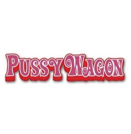 Pussy Wagon Decal Sticker Set of 3 - Waterproof Vinyl Stickers for Cars, Trucks, Laptops, Phones & Walls - Funny Car Window Decals for Auto Enthusiasts & Movie Fans - Perfect for Personalizing Vehicles, Electronics & Home Decor