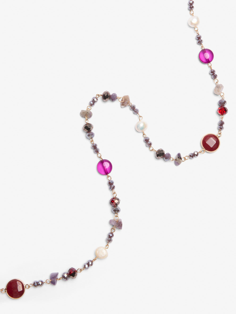 Elegant Wine Beaded Necklace for Women - Handmade Glass Pearl Jewelry - Perfect for Parties, Weddings & Evening Events