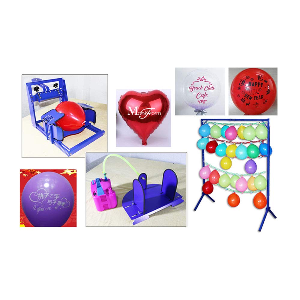 Manual Balloon Screen Printing Kit - DIY Printer for Wedding, Baby Shower & Birthday Parties (110V) | Perfect for Christmas Decorations & Custom Party Balloons