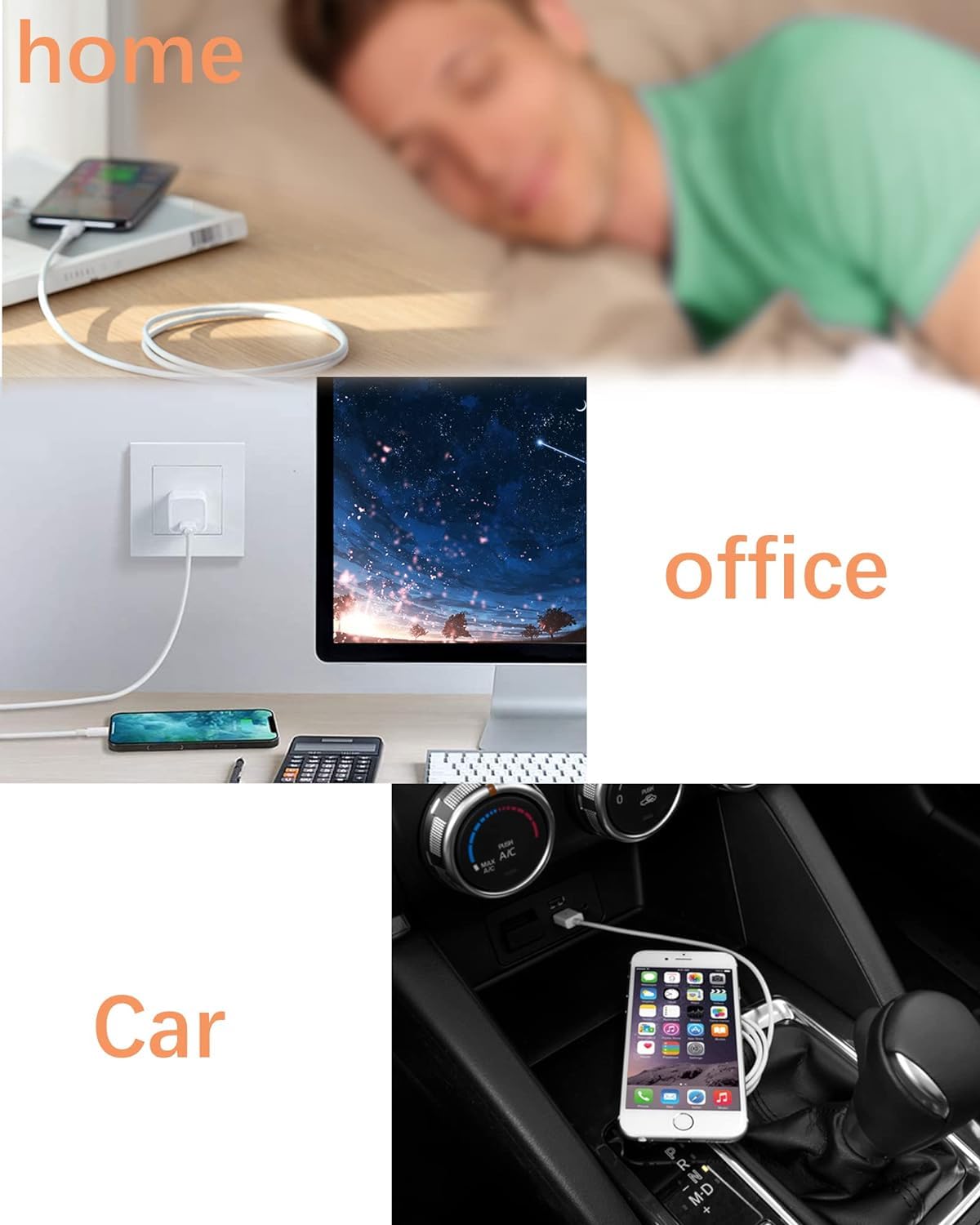 ZENOVA 2-Pack iPhone Charger Cable Fast Charging 1M White - Compatible with iPhone 14 13 12 11 Pro Max XS XR X 8 7 6 Plus 5, iPad & iPod - Perfect for Home, Office, Travel & Car Charging
