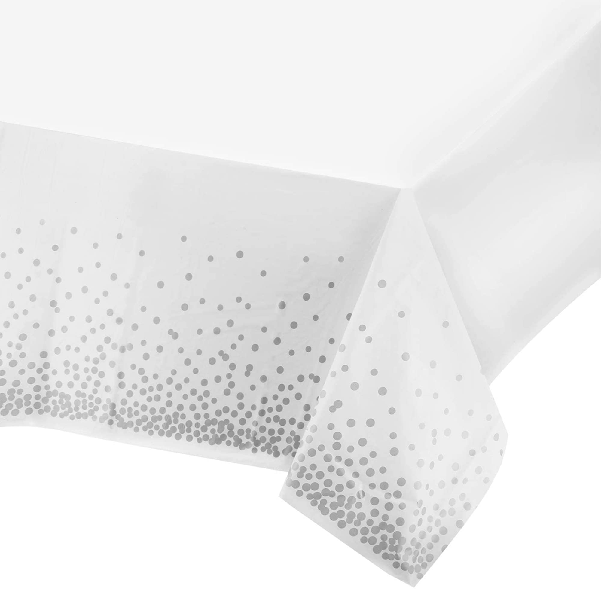 4-Pack Disposable Plastic Tablecloths for Rectangle Tables - 54