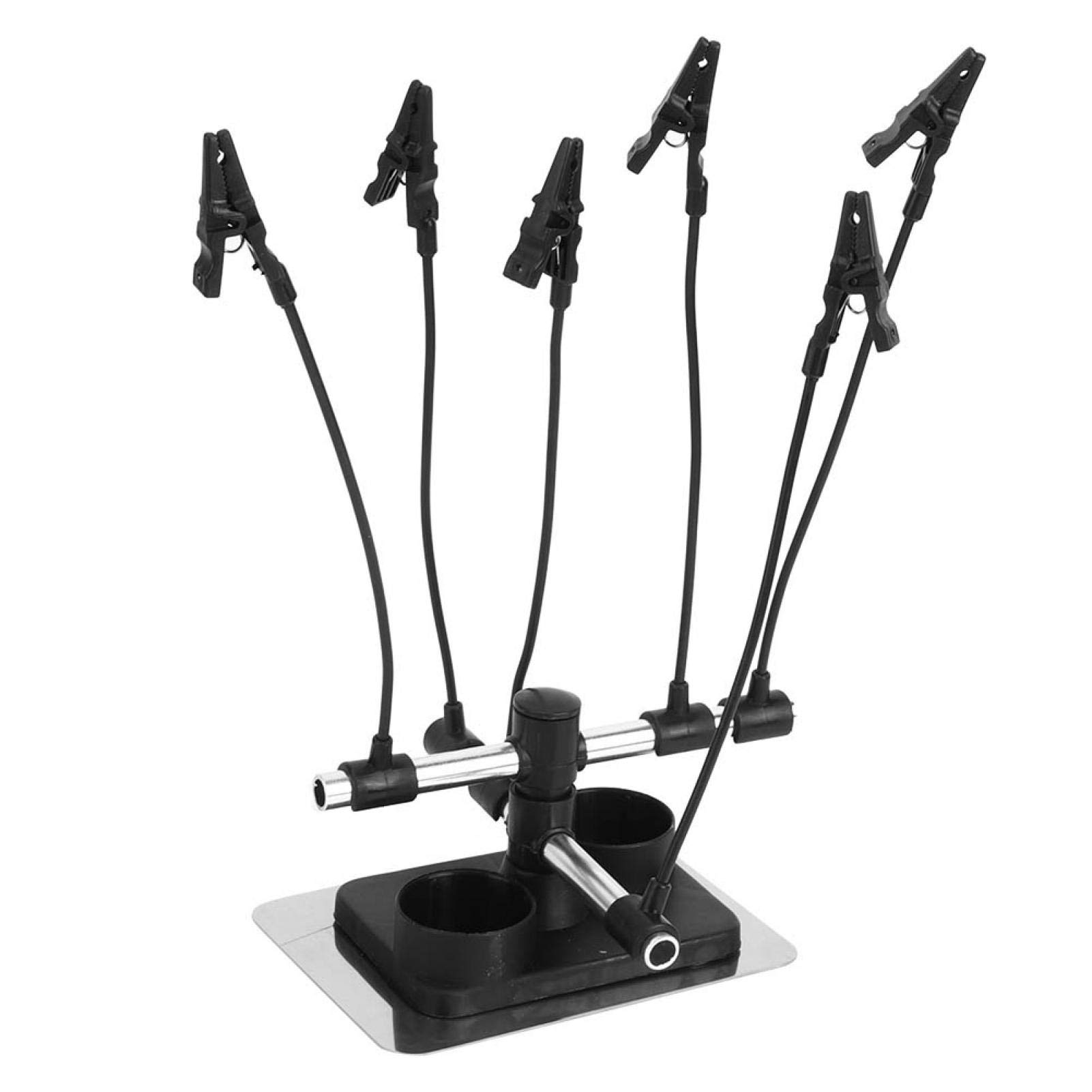 Airbrush Holder Stand with Clips - Spray Booth Bracket for Model Hobby, Tattoo Painting & DIY Projects - Perfect for Airbrush Sprayer, Paint Station Organization