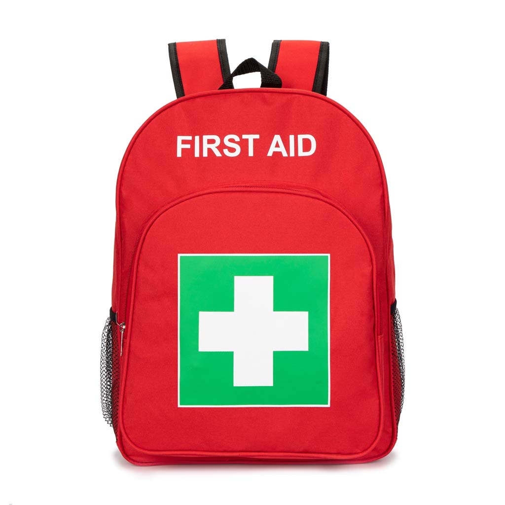 Red First Aid Kit Empty Travel Rescue Pouch - Emergency Medical Bag for First Responders, Camping, Hiking & Outdoor Adventures