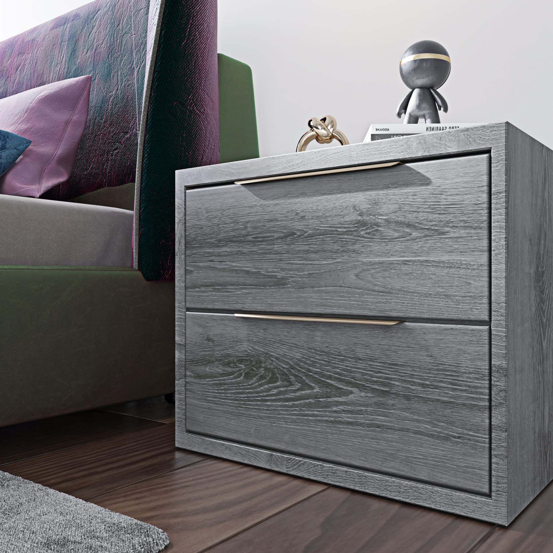 FunStick Grey Wood Contact Paper - Peel and Stick Wood Wallpaper, Thick Maple Wood Grain Vinyl for Kitchen Cabinets, Countertops, Tables - Removable 15.8