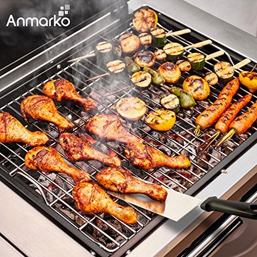 Premium Stainless Steel Spatula Turner Set - Heavy Duty Metal BBQ Grill Spatulas for Hibachi, Flat Top Griddle & Outdoor Cooking - Perfect for Grilling, Flipping Burgers & Pancakes
