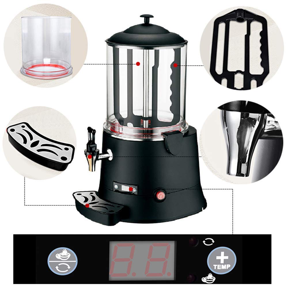 YUCHENGTECH 10L Commercial Hot Chocolate Maker Machine - Upgraded Chocolate Dispenser & Warmer for Coffee, Milk Tea & Beverages (CE Certified, 100-120V) - Perfect for Cafés, Restaurants & Catering Events