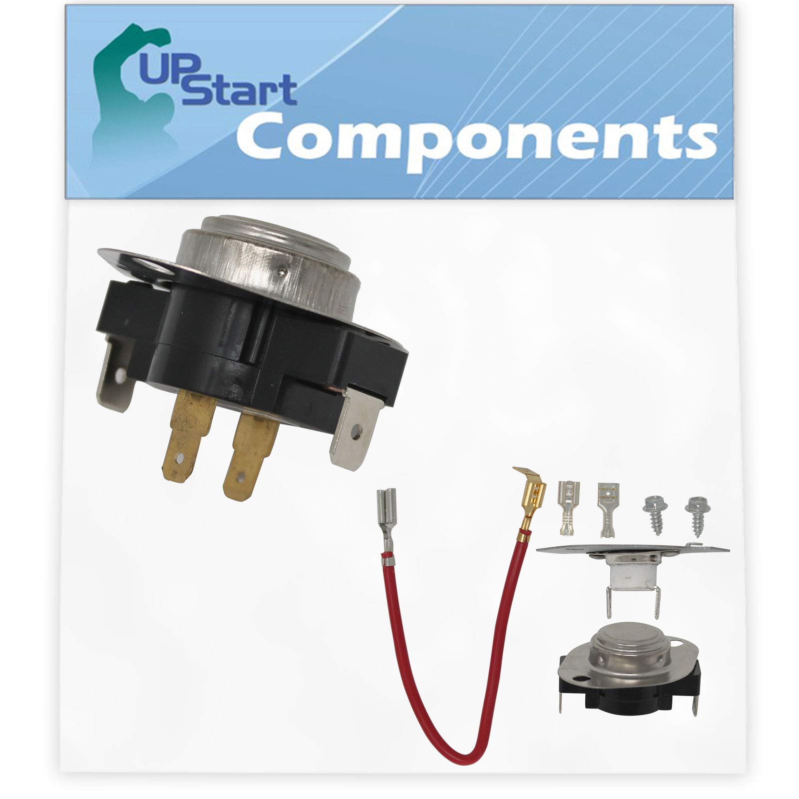 UpStart Components WP3387134 Thermostat & 279816 Thermal Cut-Off Kit Replacement for Whirlpool IJ84001 Dryer - Compatible with WP3387134 Cycling Thermostat & 279816 Kit - Perfect for Dryer Repair & Maintenance