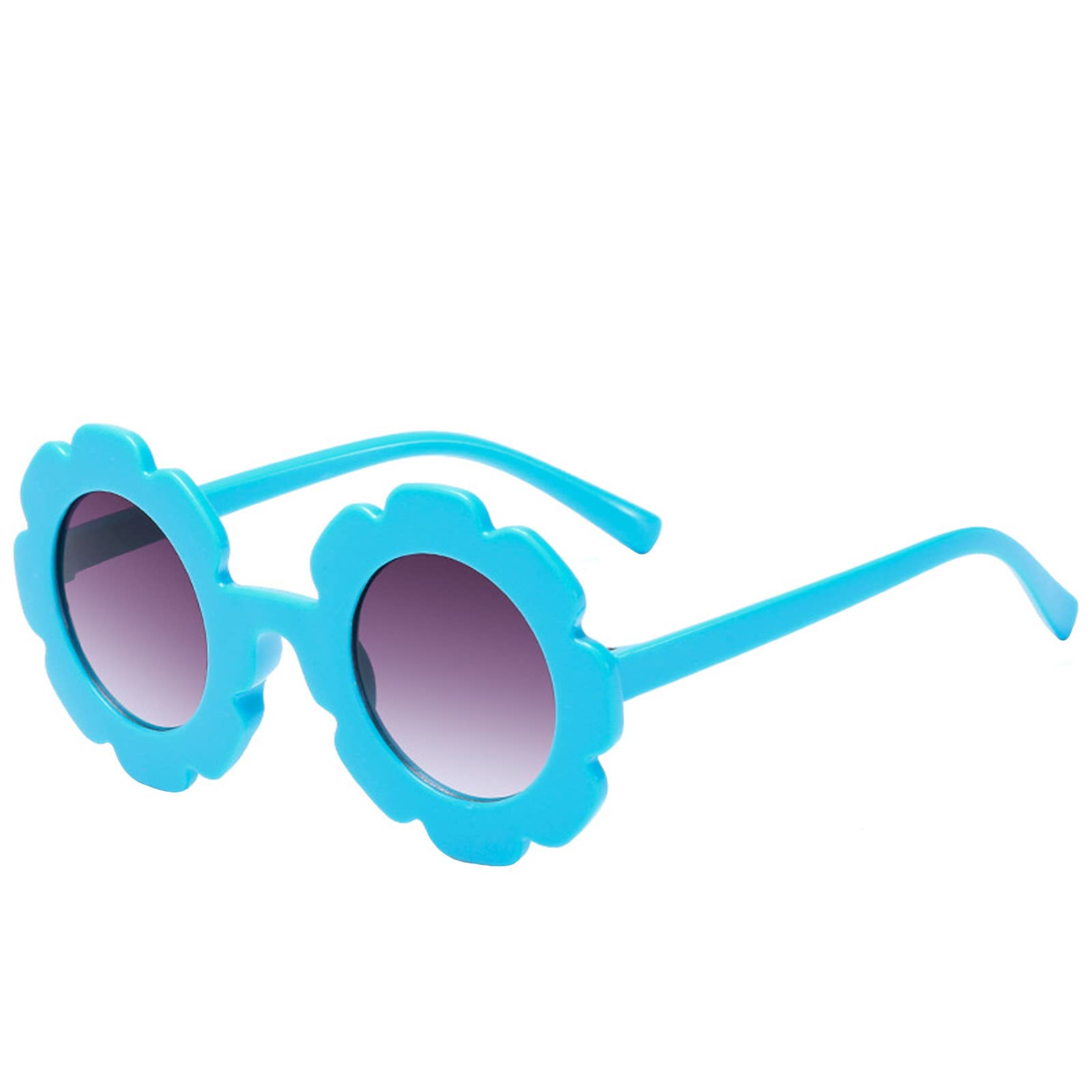Ymosrh Kids Sunglasses - Round Flower Cute UV 400 Protection Glasses for Boys & Girls | Perfect for Outdoor Play, Beach, and Summer Activities