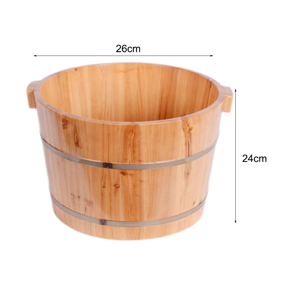 NUBAOzy Wooden Foot Bath Massager Tub - Spa Bucket with Sauna Infusion for Relaxation, Perfect for Home Use, Pedicure, and Aromatherapy Sessions