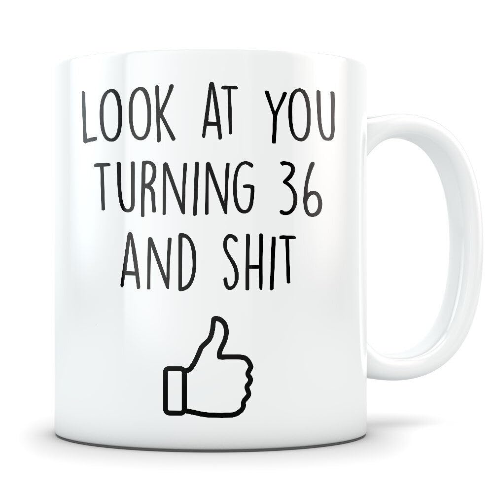 36th Birthday Gift Mug for Women & Men - 320ml Ceramic Coffee & Tea Cup with Printed Design - Perfect for 36 Year Old Birthday Celebrations, Office Use & Daily Coffee Breaks