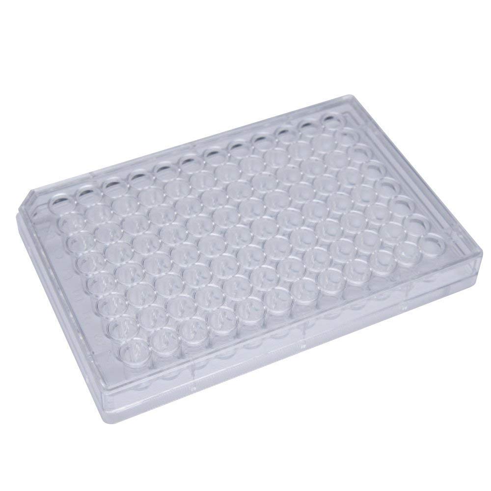 Olympus 96-Well Microplate - Sterile TC-Treated Tissue Culture Plates - Flat Bottom Design - Individually Wrapped (100 Plates/Unit) - Ideal for Cell Culture, Drug Screening & Biomedical Research