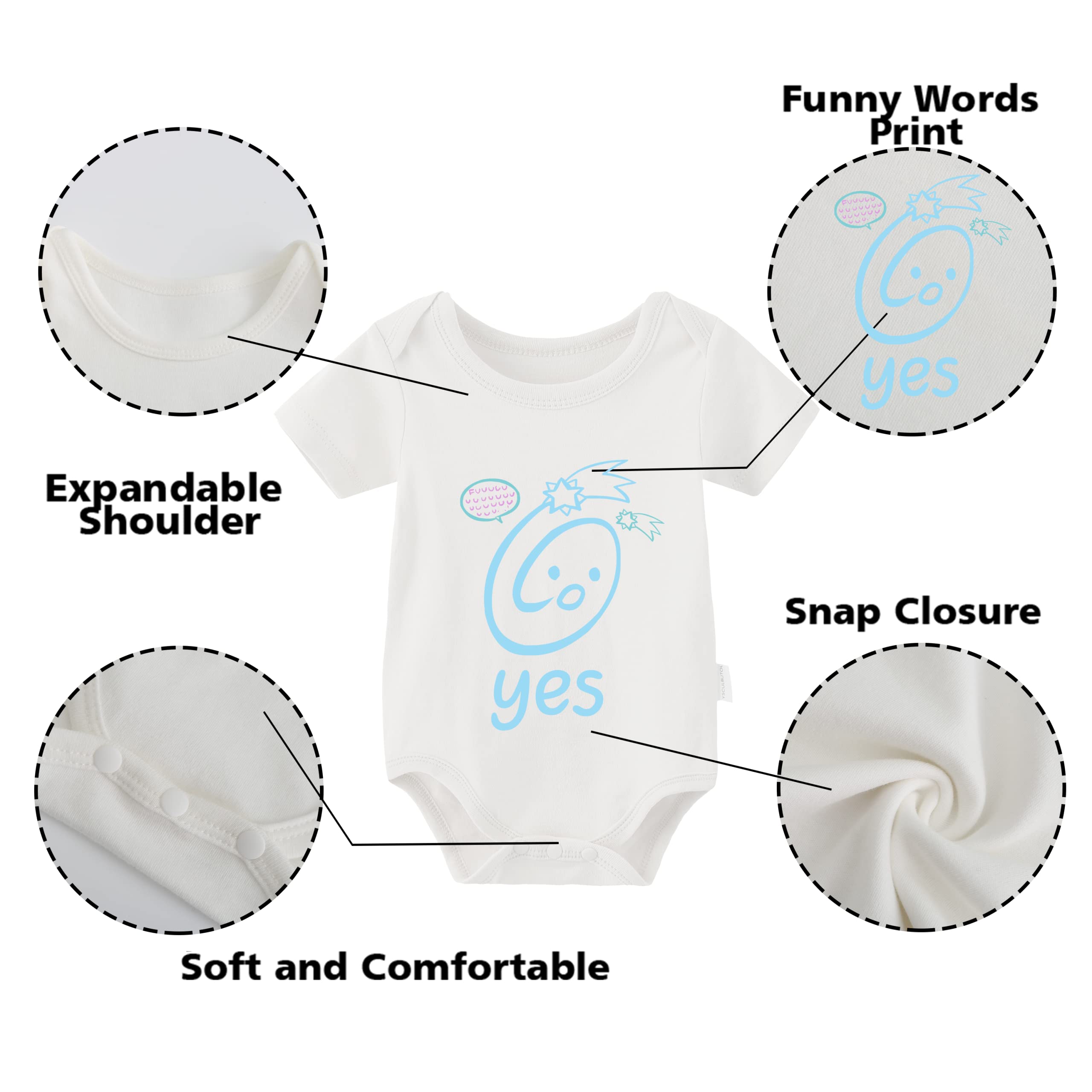 YSCULBUTOL Baby Twins Bodysuit - Cute Infant Romper for Boys & Girls - Perfect for Triplets & Siblings