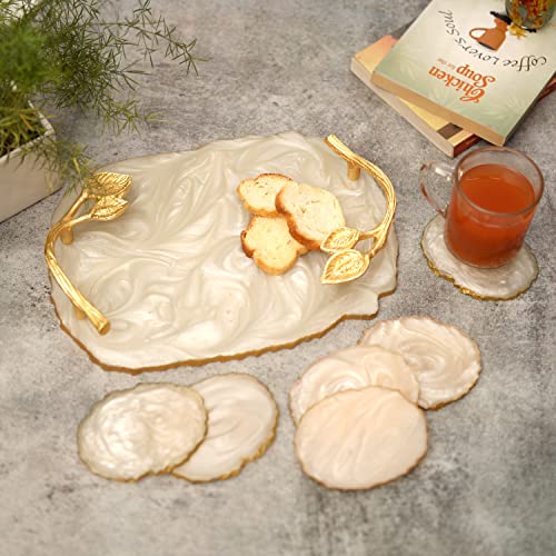 ResinTray+Coasters:CreamColor