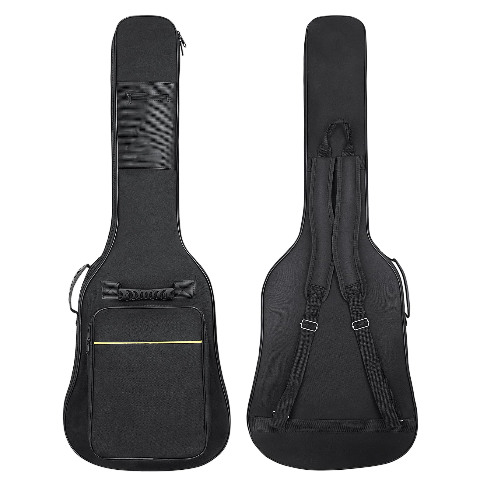 39 Inch Electric Guitar Gig Bag - 6MM Thick Padded Waterproof Soft Case with Pockets & Backpack Straps | Perfect for Travel, Gigging & Storage (Black)