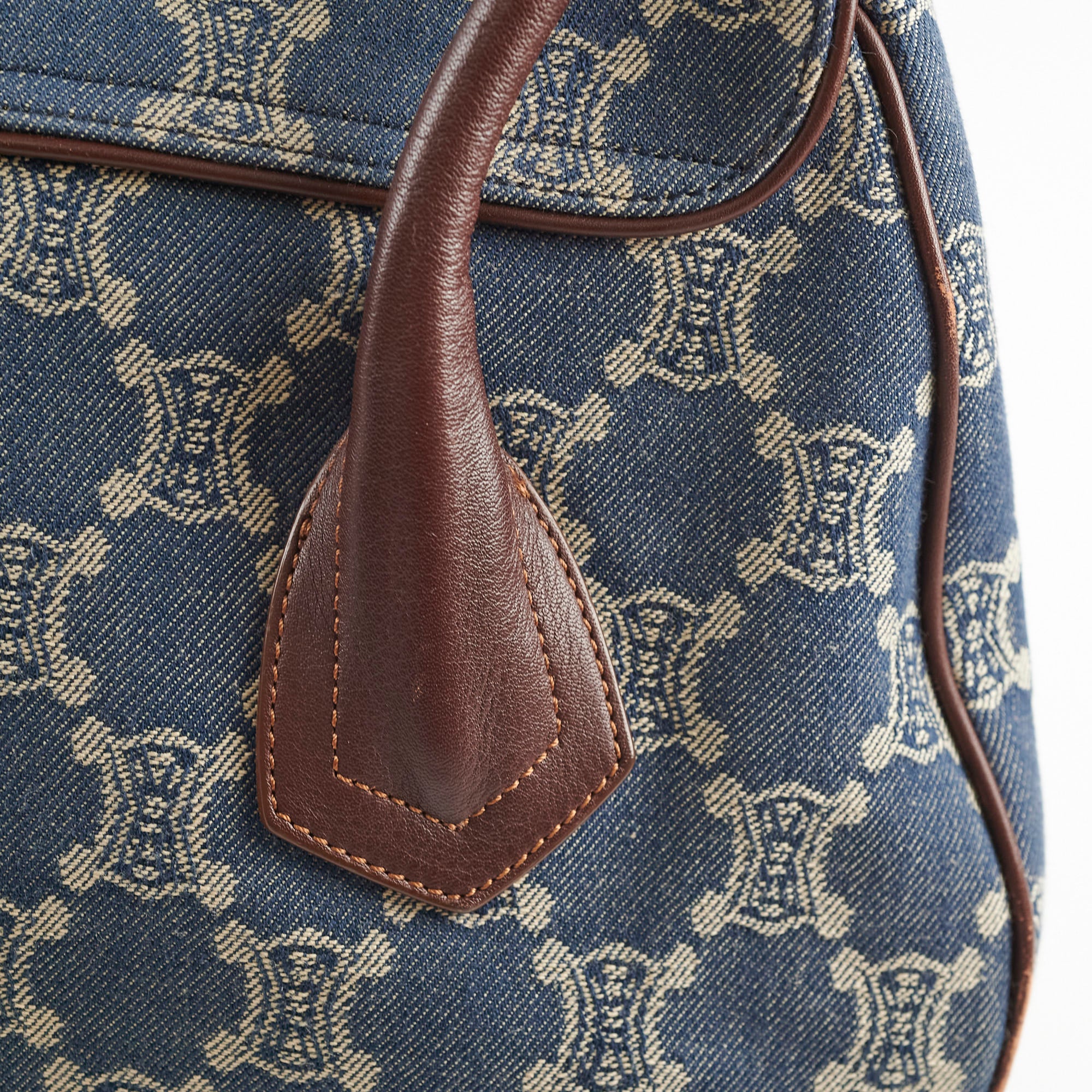 Vintage Celine Denim Shoulder Bag for Women - Classic Designer Crossbody Purse for Casual Outings, Travel & Everyday Use