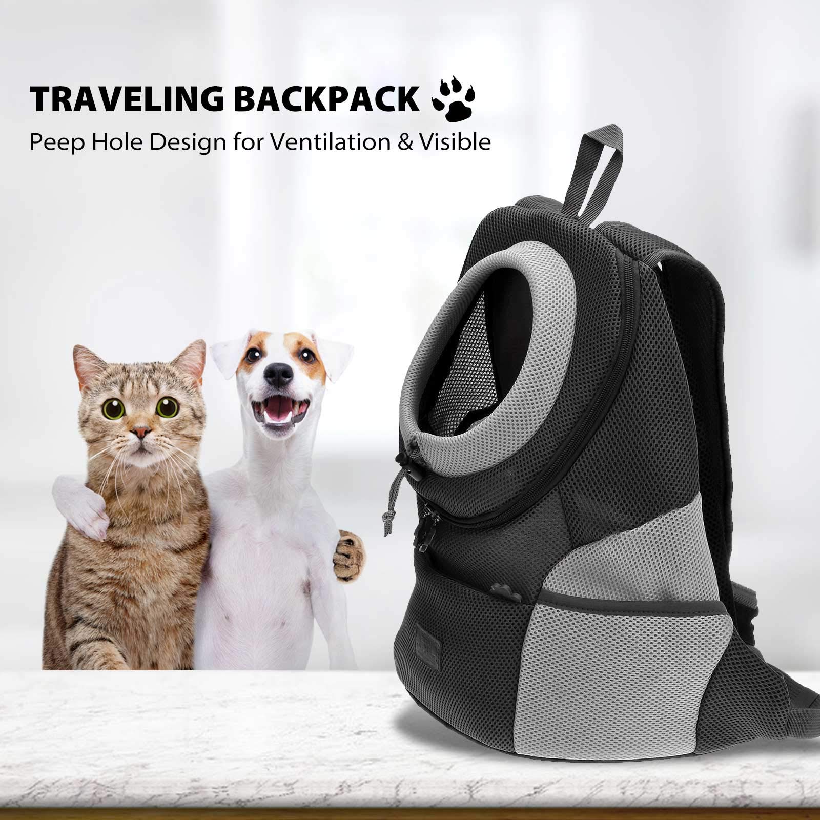 Dog Backpack Carrier for Small Dogs & Cats - Lightweight Pet Travel Carrier Backpack with Breathable Mesh | Perfect for Hiking, Air Travel & Outdoor Adventures