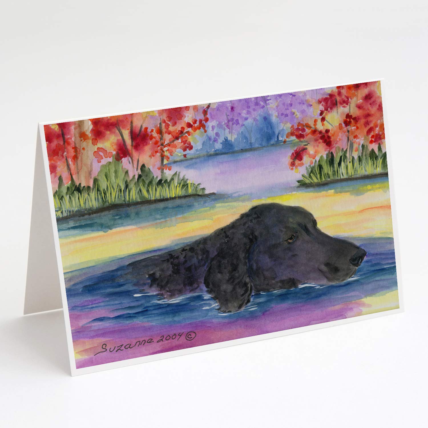 Curly Coated Retriever Greeting Cards - Pack of 8 Blank A7 Note Cards with Envelopes (5x7 inches) | Whimsical Dog Lover Stationery for Birthdays, Thank You Notes & Special Occasions