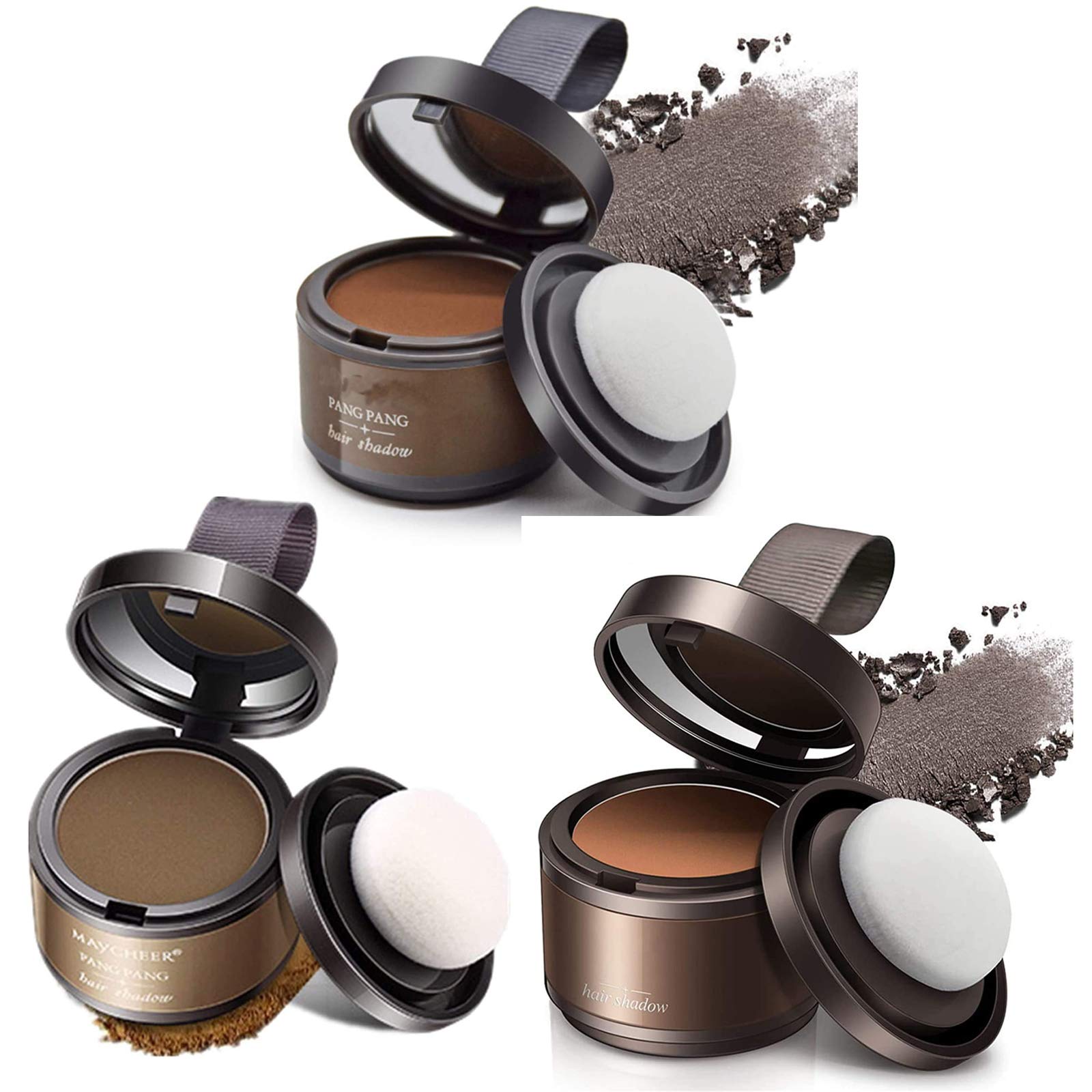 Volume Max Waterproof Hair Shading Powder - Hairline Shadow & Filler for Thinning Hair | Magical Fluffy Hair Powder (B+D+E) | Instant Coverage for Bald Spots & Scalp Concealer - Perfect for Daily Use, Special Occasions & Confidence Boosting