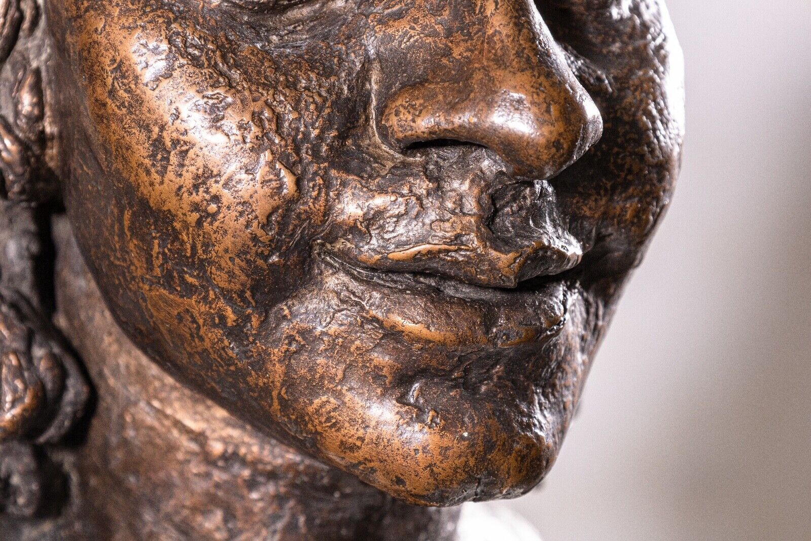 Sir Jacob Epstein Modern British Art Bronze Bust with Brown Patina - Life Size Sculpture for Home Decor, Office Display & Art Collection