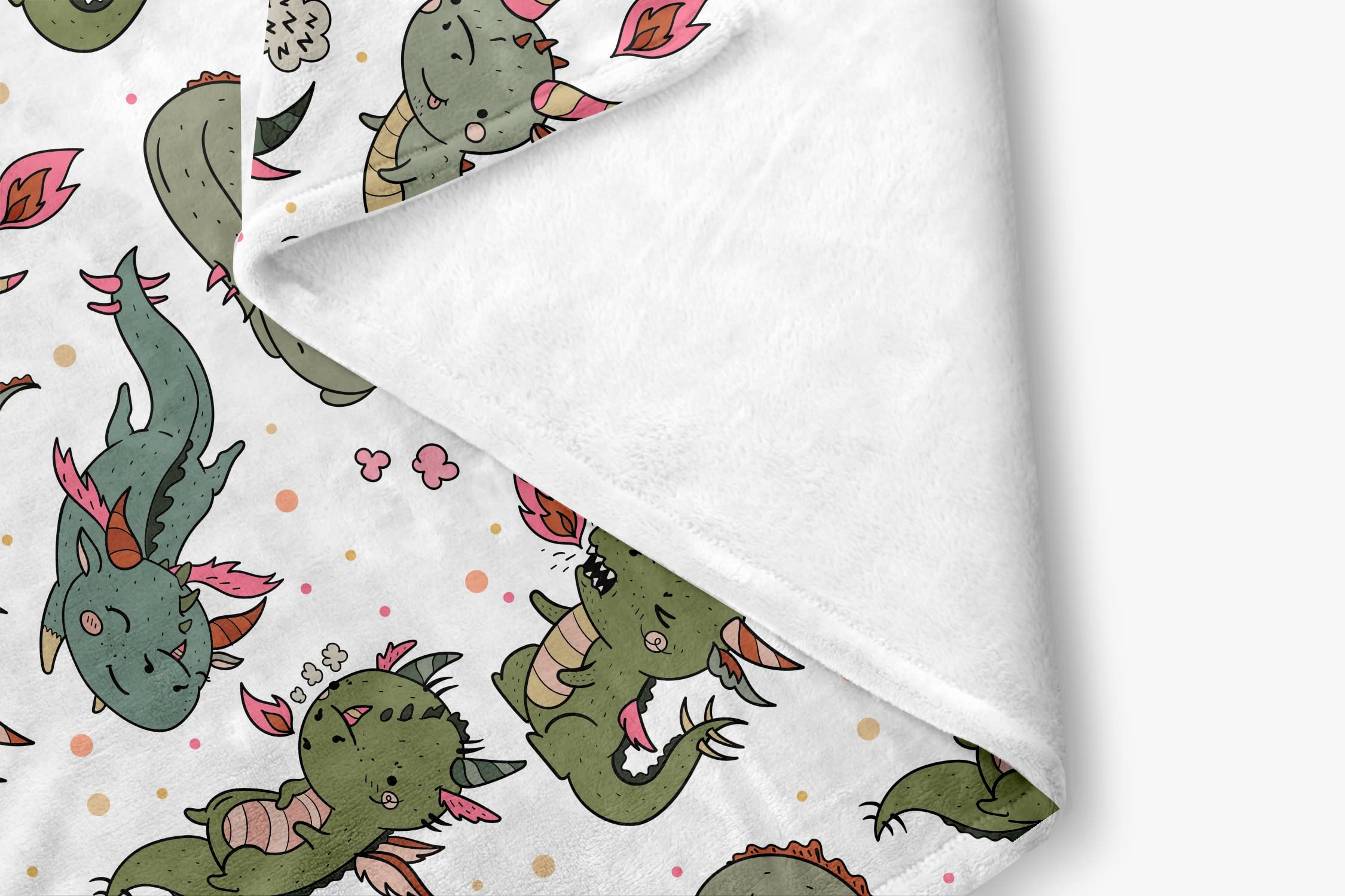 Personalized Minky Baby Blanket with Cute Dragon Design - Ultra Soft Nursery Blanket for Newborns & Toddlers - 30