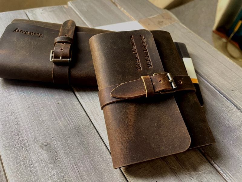 Handmade Rustic Brown Genuine Leather Pocket Journal - Small Travel Notebook for Writing, Sketching & Note Taking - Perfect for Outdoor Adventures, Daily Journaling & Gift Giving