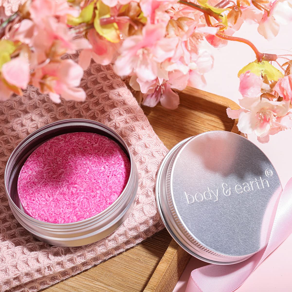 Luxury 5-Piece Cherry Blossom Spa Gift Set for Women - Shower Gel, Body Scrub, Lotion, Hand Soap & Rose Flower in Elegant Double-Layer Box | Perfect Birthday, Anniversary, Mother's Day Gift & Relaxing Home Spa Experience