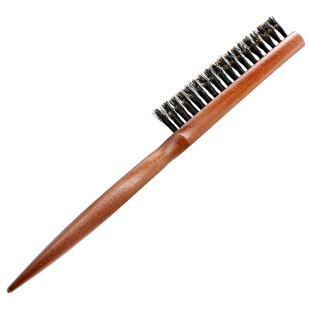 Natural Wooden Hair Brush for Detangling & Styling - Eco-Friendly Boar Bristle Brush for Smooth, Shiny Hair - Perfect for Daily Hair Care & Scalp Massage at Home or Travel