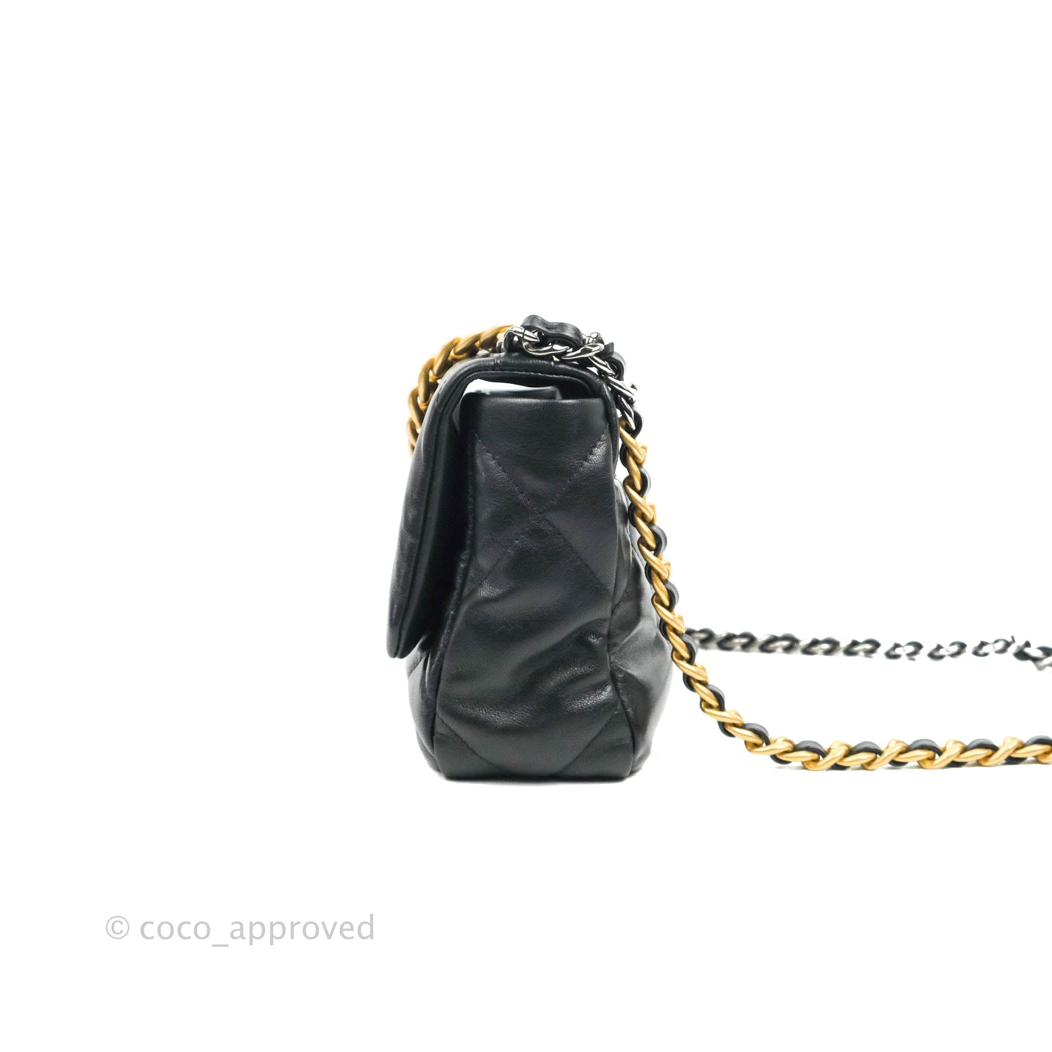 Chanel 19 Small Handbag in Black Goatskin Leather with Mixed Hardware - Luxury Crossbody Bag for Women, Perfect for Date Night & Evening Events