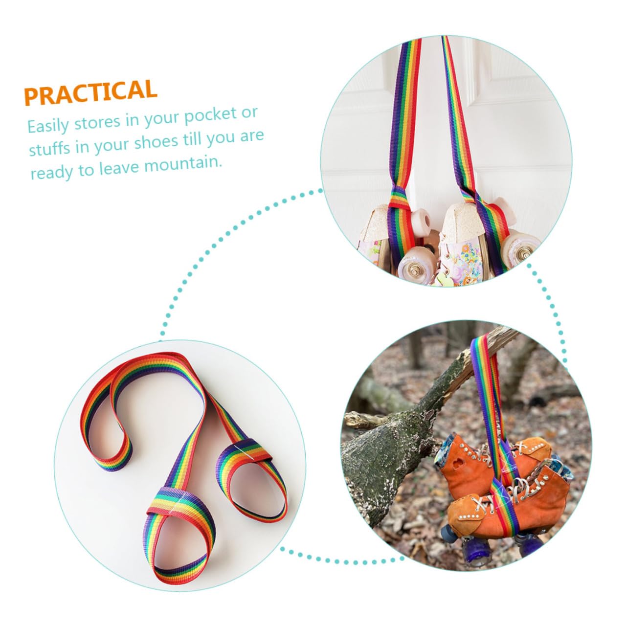 Roller Skate Shoulder Strap - Adjustable Ski Boot Leash & Ice Skate Carrier for Comfortable Hands-Free Transport | Perfect for Rink, Park & Travel Accessories