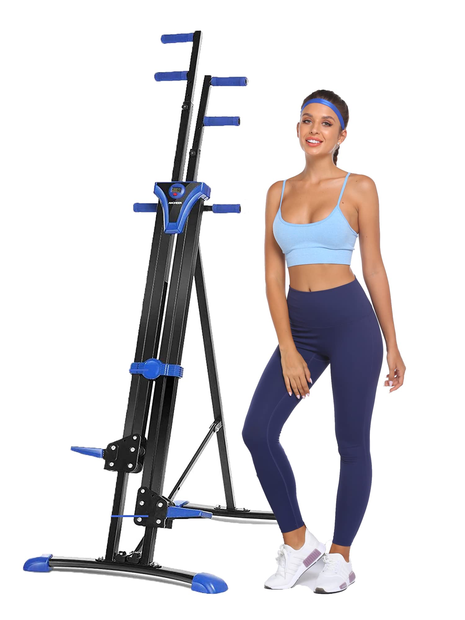 Upgraded Folding Vertical Climber Machine - Full Body Cardio Workout Equipment for Home Gym | Stair Stepper Exercise Machine for Weight Loss & Toning | Perfect for Small Spaces & Apartment Workouts