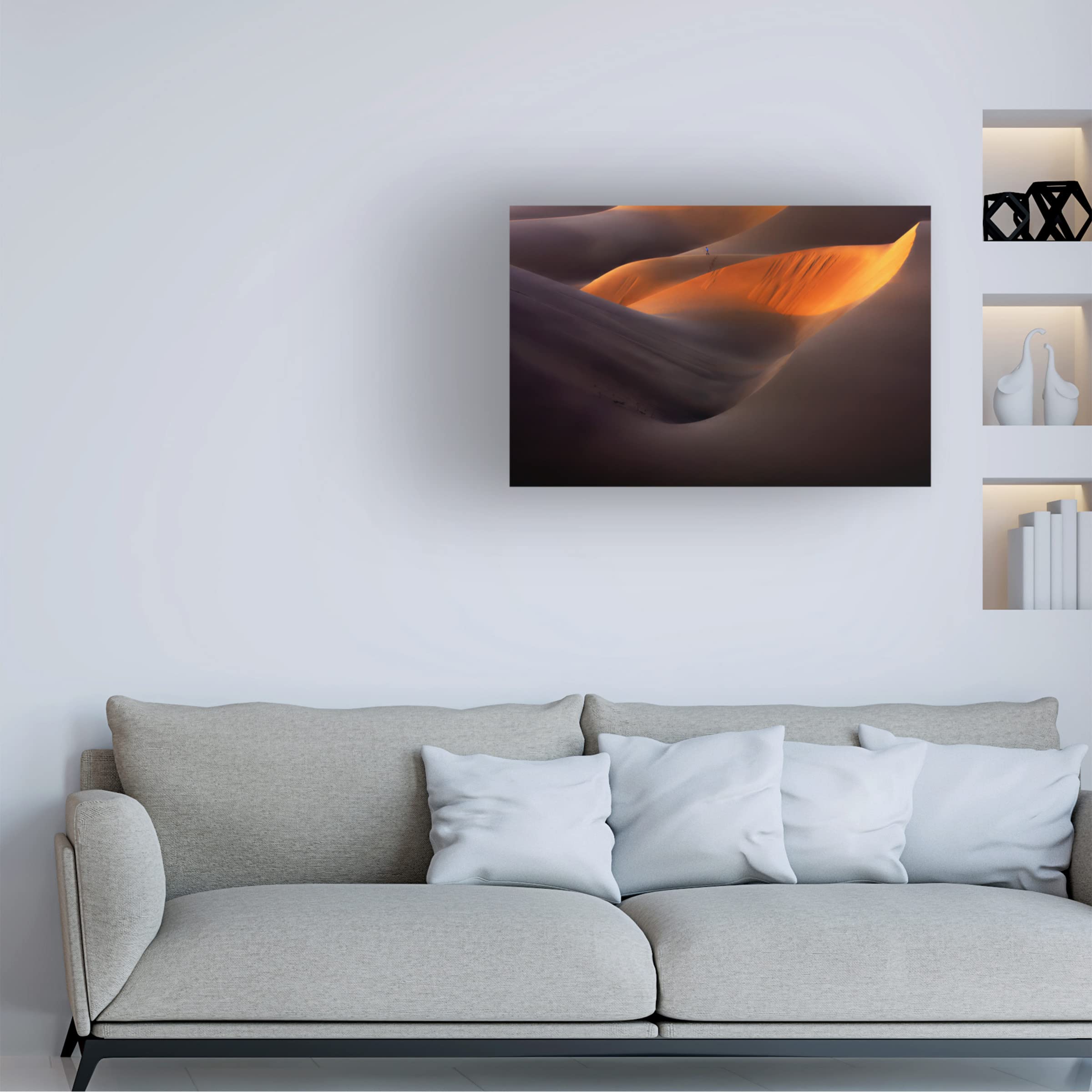 Trademark Fine Art 'Desert Sunset' Canvas Wall Art Print by Ebrahim Bakhtari Bonab - Perfect for Living Room, Bedroom & Office Decor