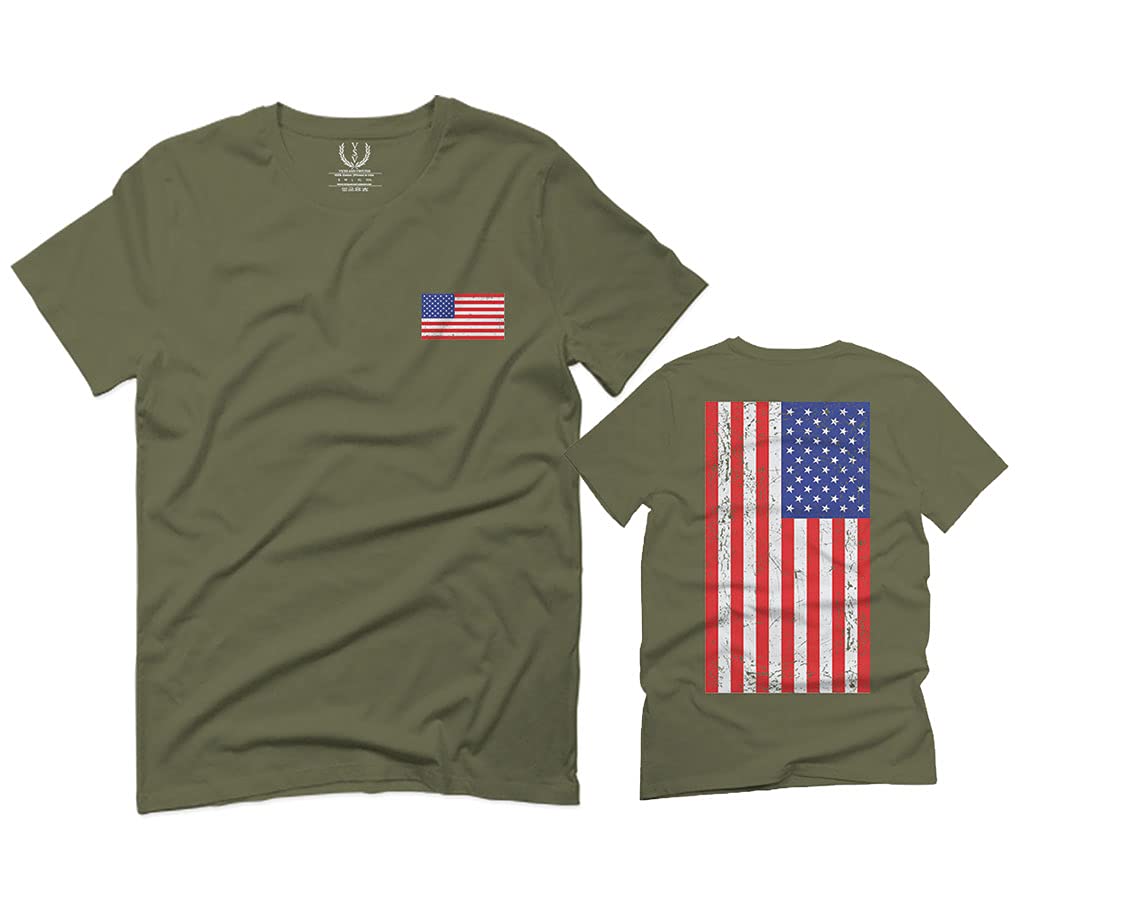 Vintage American Flag USA Patriotic T-Shirt for Men - Comfortable Cotton Tee for 4th of July, Memorial Day & Casual Wear