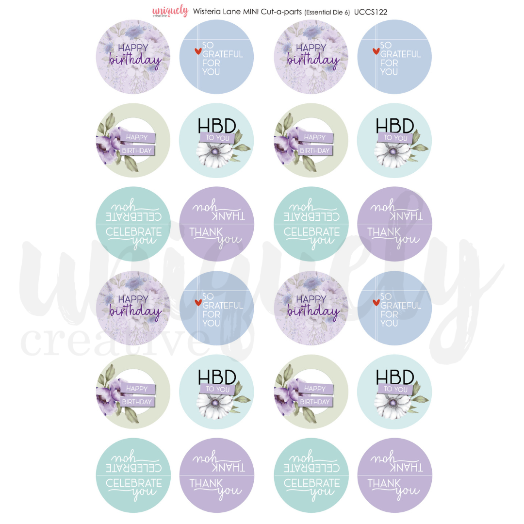 Wisteria Lane Cut a Part Sheet Mini - DIY Scrapbooking, Card Making & Paper Crafting Supplies for Creative Projects