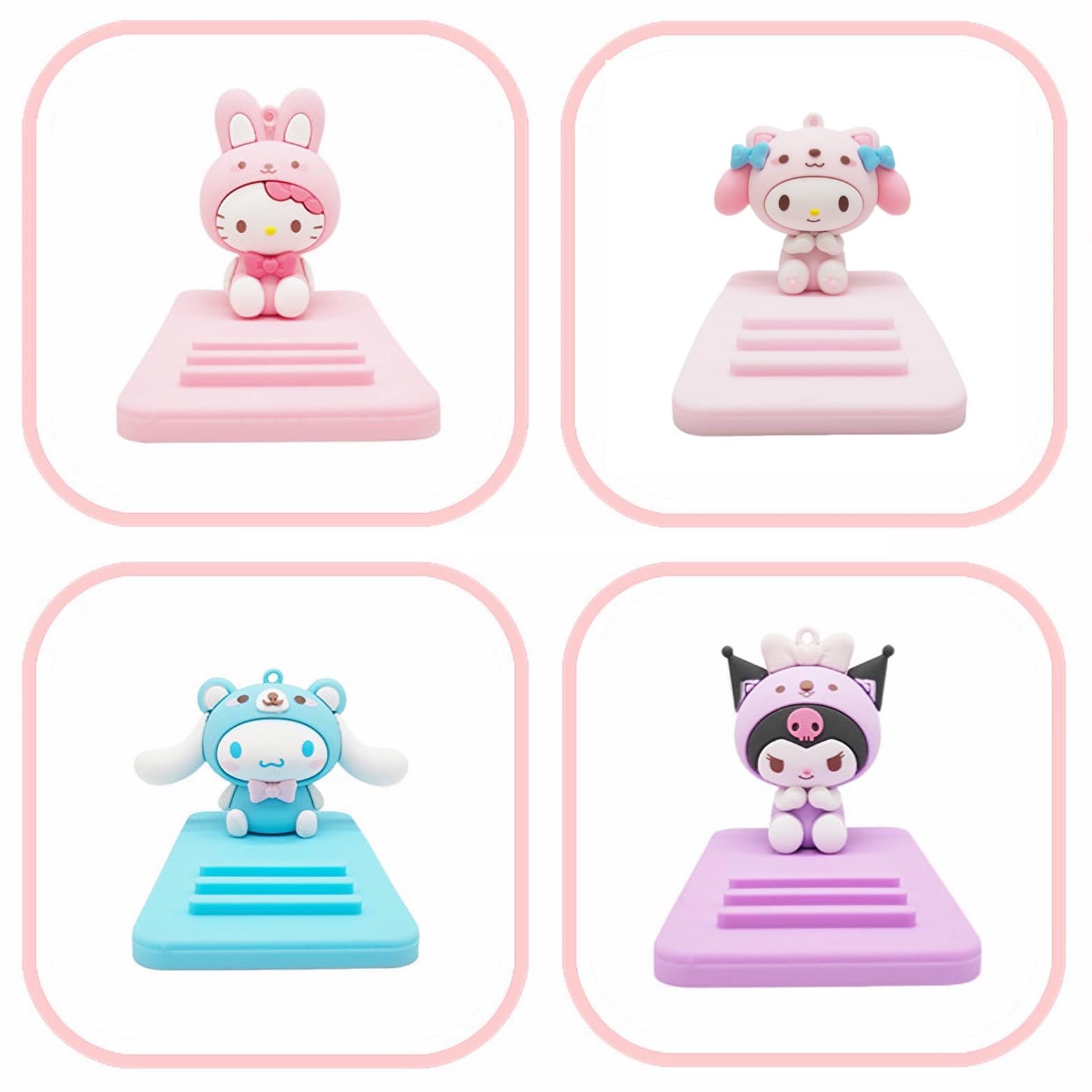 Adorable Phone Stand for Desk - Universal Cell Phone Holder for Women & Girls - Compatible with All Smartphones - Perfect for Office, Home & Travel Use