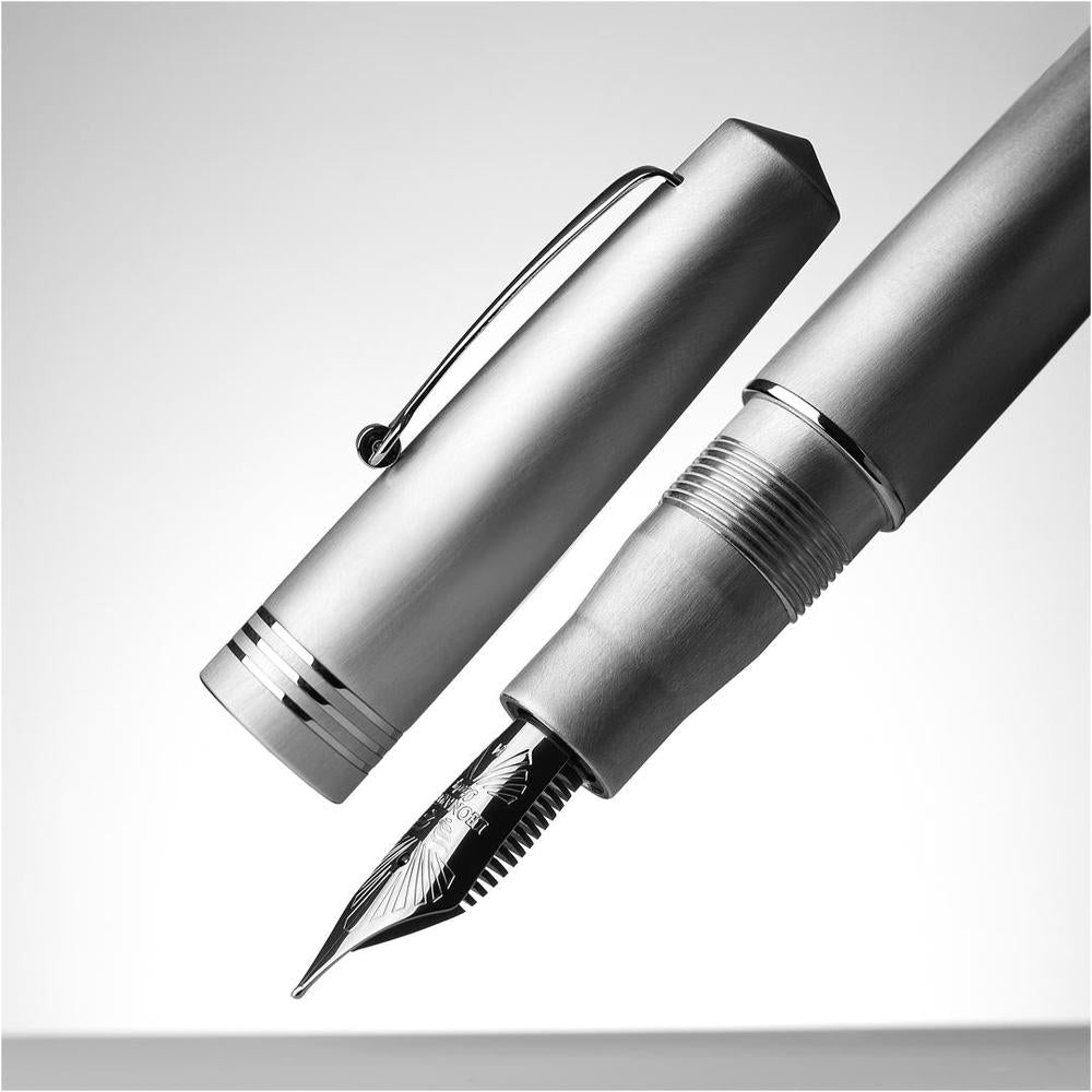 Leonardo Fountain Pen Momento Zero Limited Edition 2025 - Premium Stainless Steel & Alumina Nib - Perfect for Calligraphy, Writing & Collecting - Elegant Gift for Pen Enthusiasts